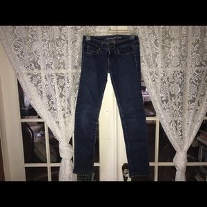 American Eagle Dark Blue Stretch Skinny Jeans (0)